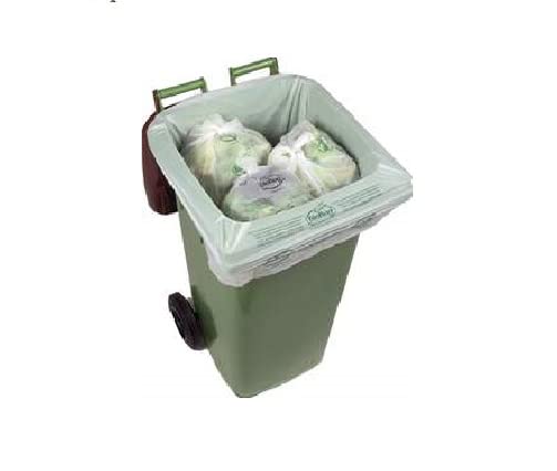 Venuscello® Biodegradable Tie Top Clear Bin Liners – Heavy Duty Compostable Dustbin Wheelie Bags