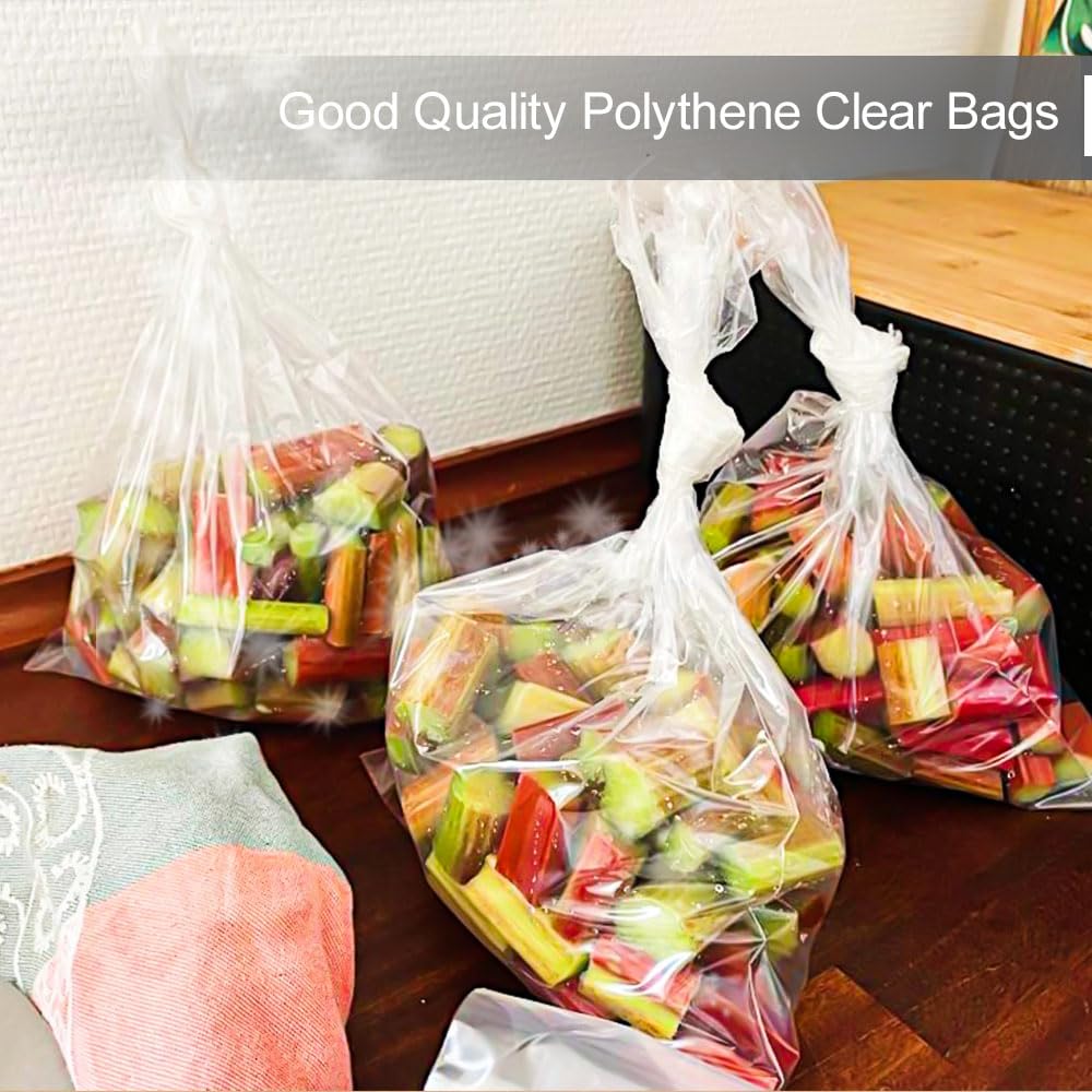 Venuscello® 1000 x Hi-Thene White HDPE Counter polythene Butcher Bags For Food Fruits Vegetables Freezer Storage