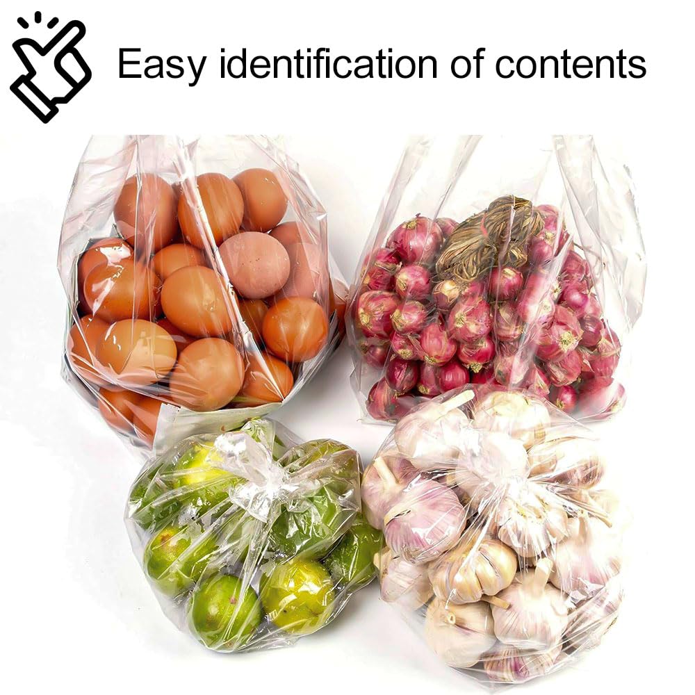 Venuscello® 1000 x Hi-Thene White HDPE Counter polythene Butcher Bags For Food Fruits Vegetables Freezer Storage
