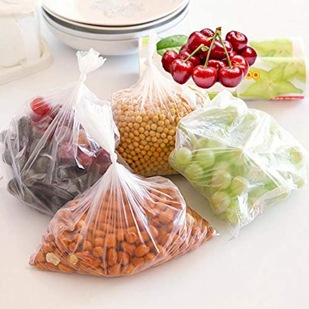 Venuscello® 1000 x Hi-Thene White HDPE Counter polythene Butcher Bags For Food Fruits Vegetables Freezer Storage