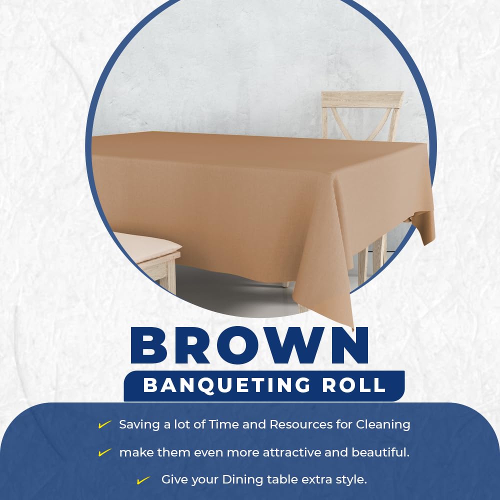 Venuscello® Banquet Roll 25m x 120cm Paper Banqueting Table Cover for Wedding Buffet Dinner Home Large Disposable Table Paper Cloth
