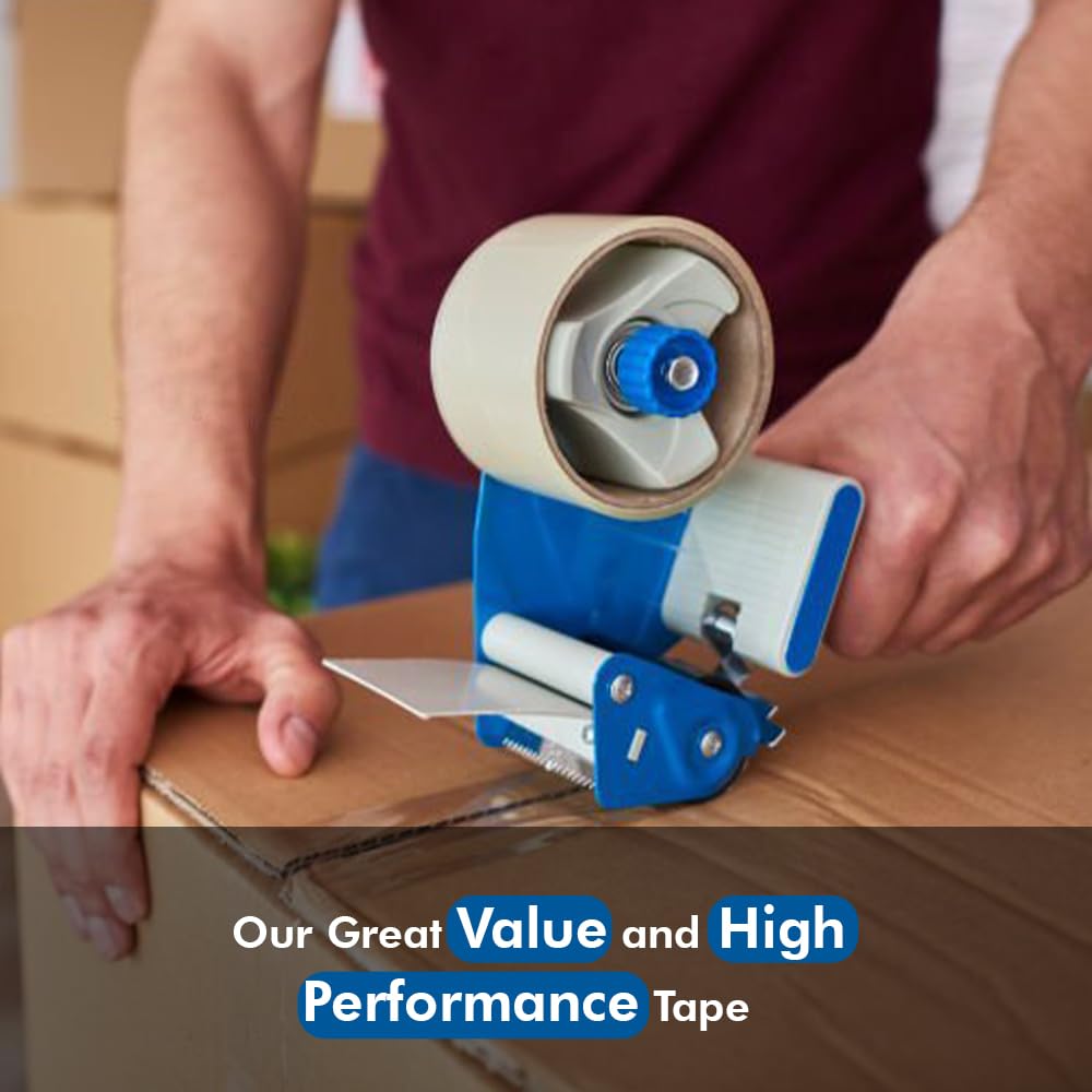 Venuscello Vibac Clear Parcel Packaging Tape Industrial Purpose Rolls 48mm x 66m Ideal for Cardboard Box Packing House Moving Courier Packaging Heavy Duty Shipping Sellotape