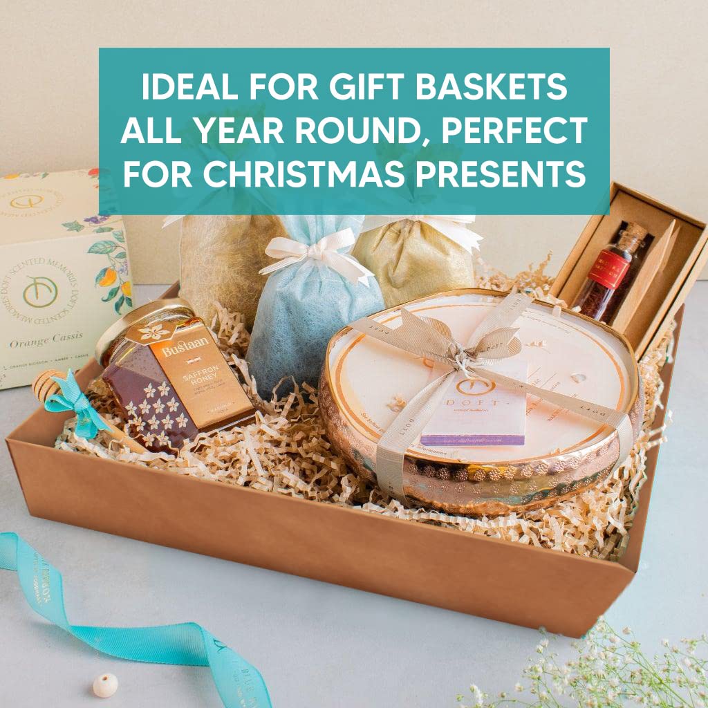 Venuscello® Cardboard Gift Hamper Tray 16" x 11" x 3" Empty Serving Tray for Christmas Gifts & Drink Cans