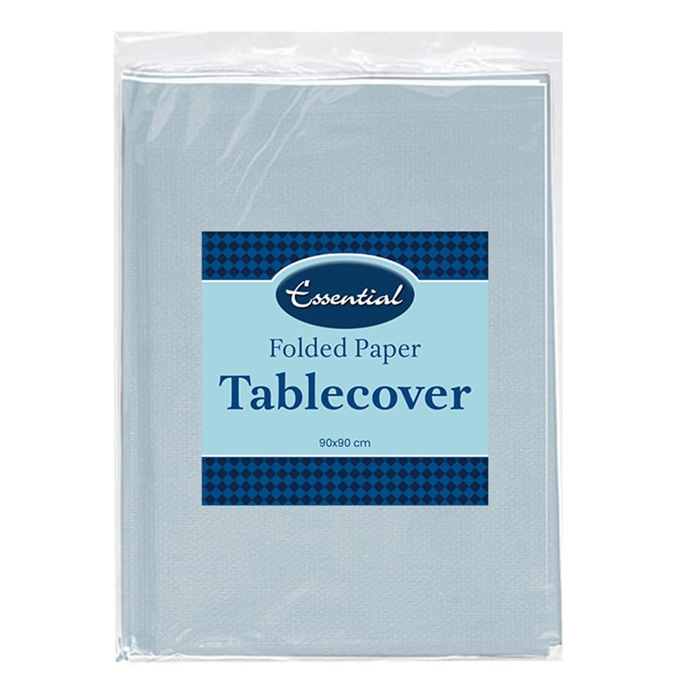 Venuscello Paper Table Cover Cloths, 90cm x 90cm Square, Disposable, Folded, for Birthday Party
