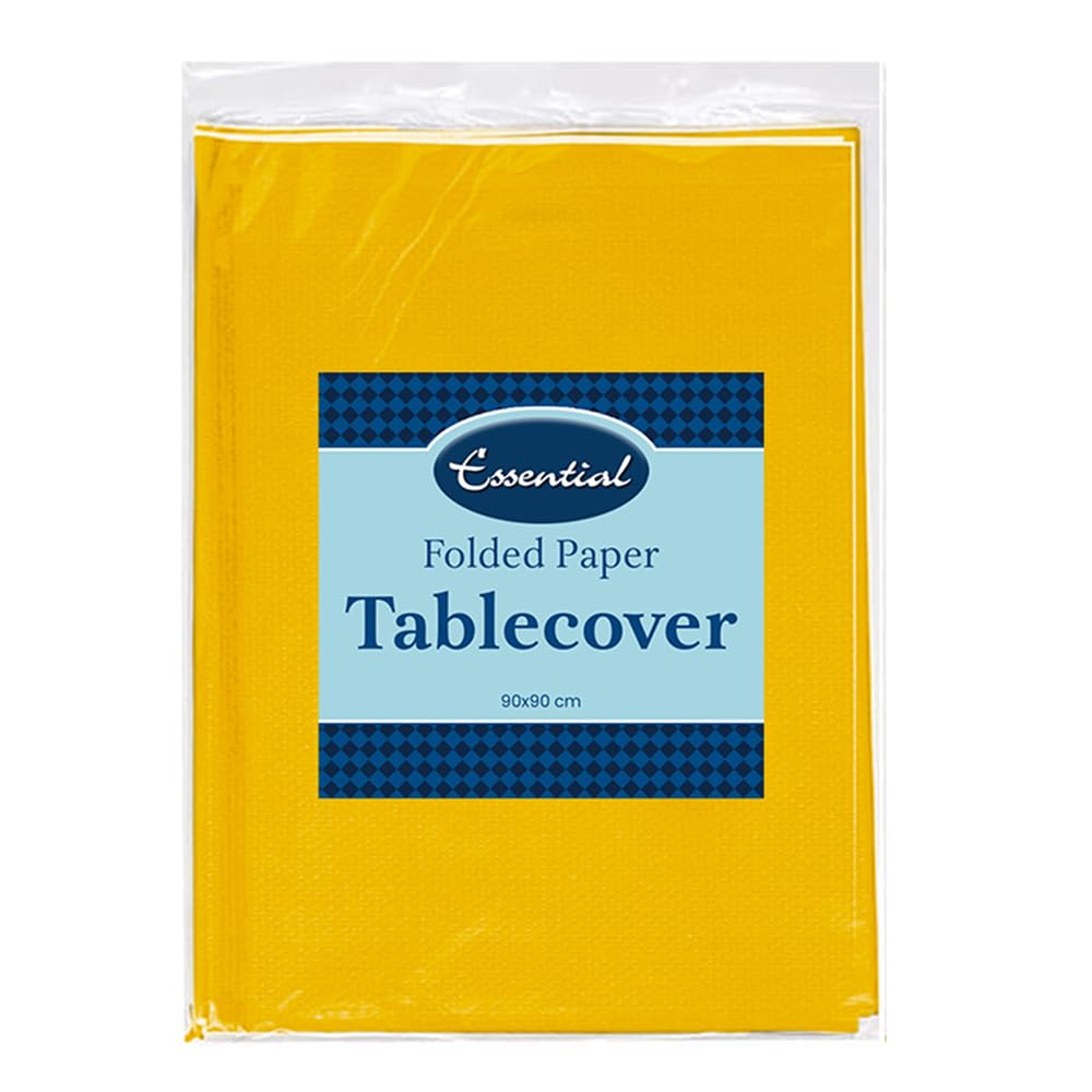 Venuscello Paper Table Cover Cloths, 90cm x 90cm Square, Disposable, Folded, for Birthday Party