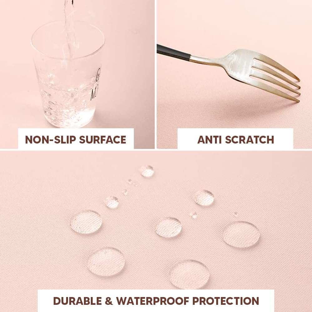 Venuscello Round Plastic Tablecloths Covers Reusable 84" (213cm) for Elegant & Durable Birthday & Events Table Decorations Home Use