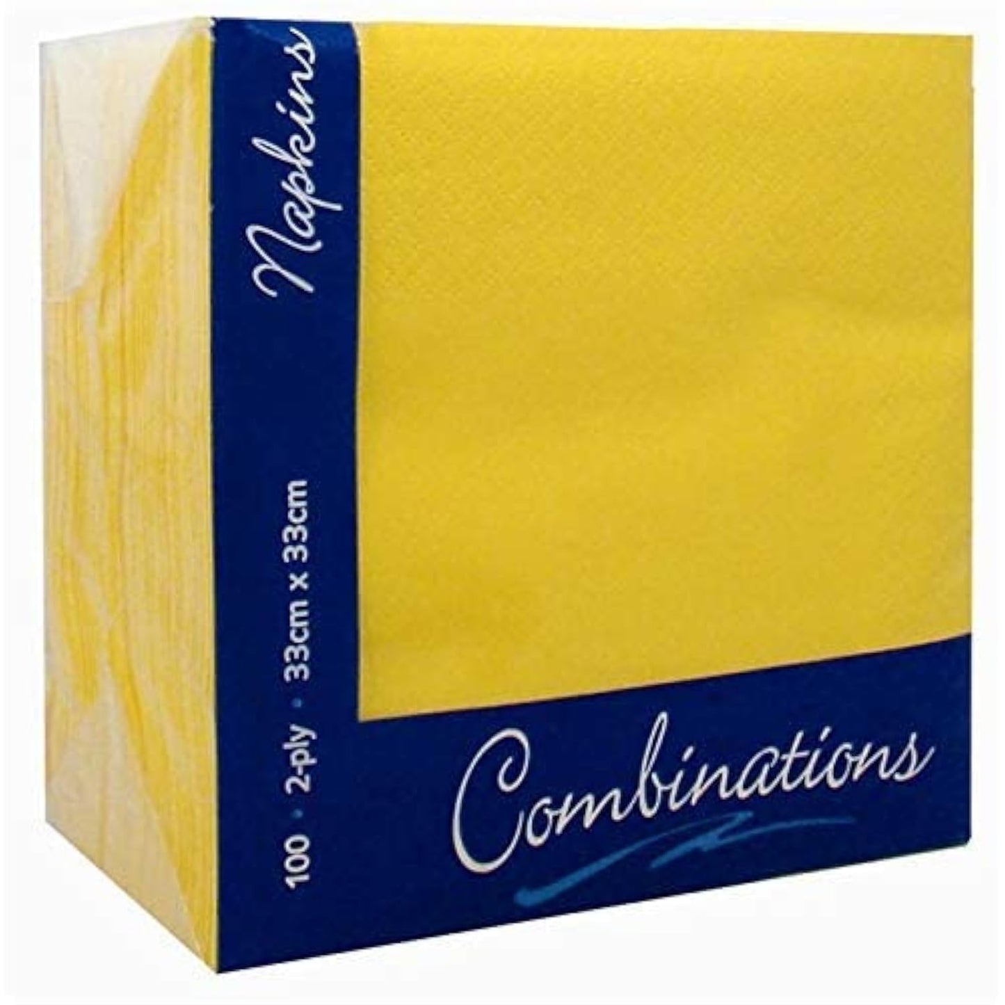 Combinations Napkins 2ply 100 Pieces for Parties/Events/Dinners/Home (Yellow)