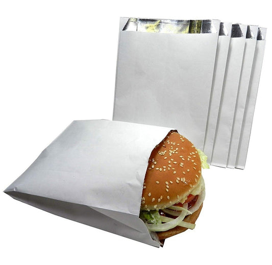 Foil Lined Nan Bags Insulated Foil Food Paper Bags - 7" x 9" x 12"