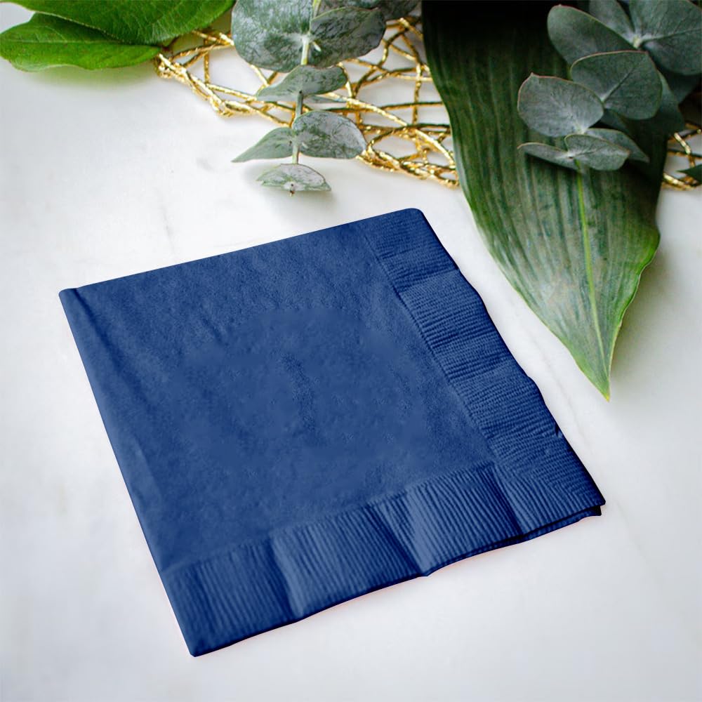 Venuscello Blue Serviettes/Napkins 40cm x 40cm Paper 3ply