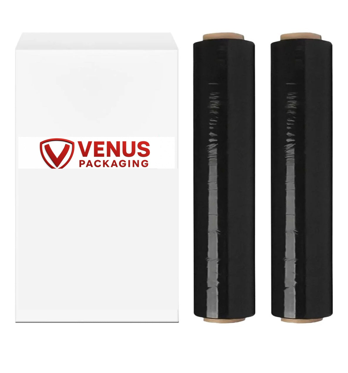 Pallet Wrap Non-Extended Black Stretch Shrink Wrapping Film - 400mm x 200m, 17mu