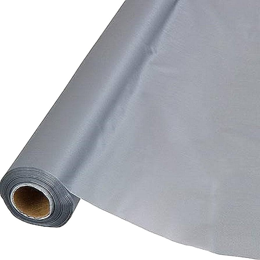 Venuscello Banquet Roll 25M x 1.14M | Metallic Silver Paper Banqueting Roll for Wedding Buffet Dinner Home Large Disposable Table Paper Cloth Covers