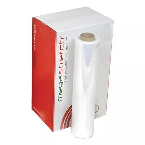 Clear Pallet Wrap Megastretch Shrink Wrapping Film Non Extended 500mm x 300m 17mu 2.5 KG