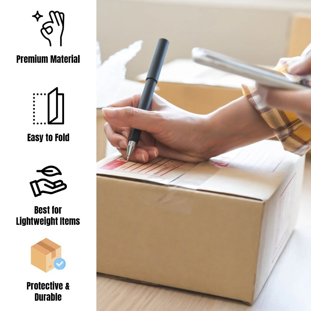 Strong Cardboard Boxes Single Wall Parcel Packaging Carton 56cm x 23cm x 18cm