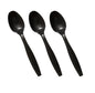 Plastic Cutlery Set Black Heavy Duty Reusable Spoons Forks Knives Mix Tithe