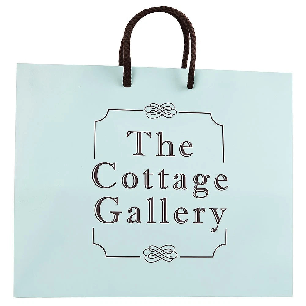 100 x Rope Handle Paper Carrier Bags The Cottage Gallery 36cm x 30cm x 15cm