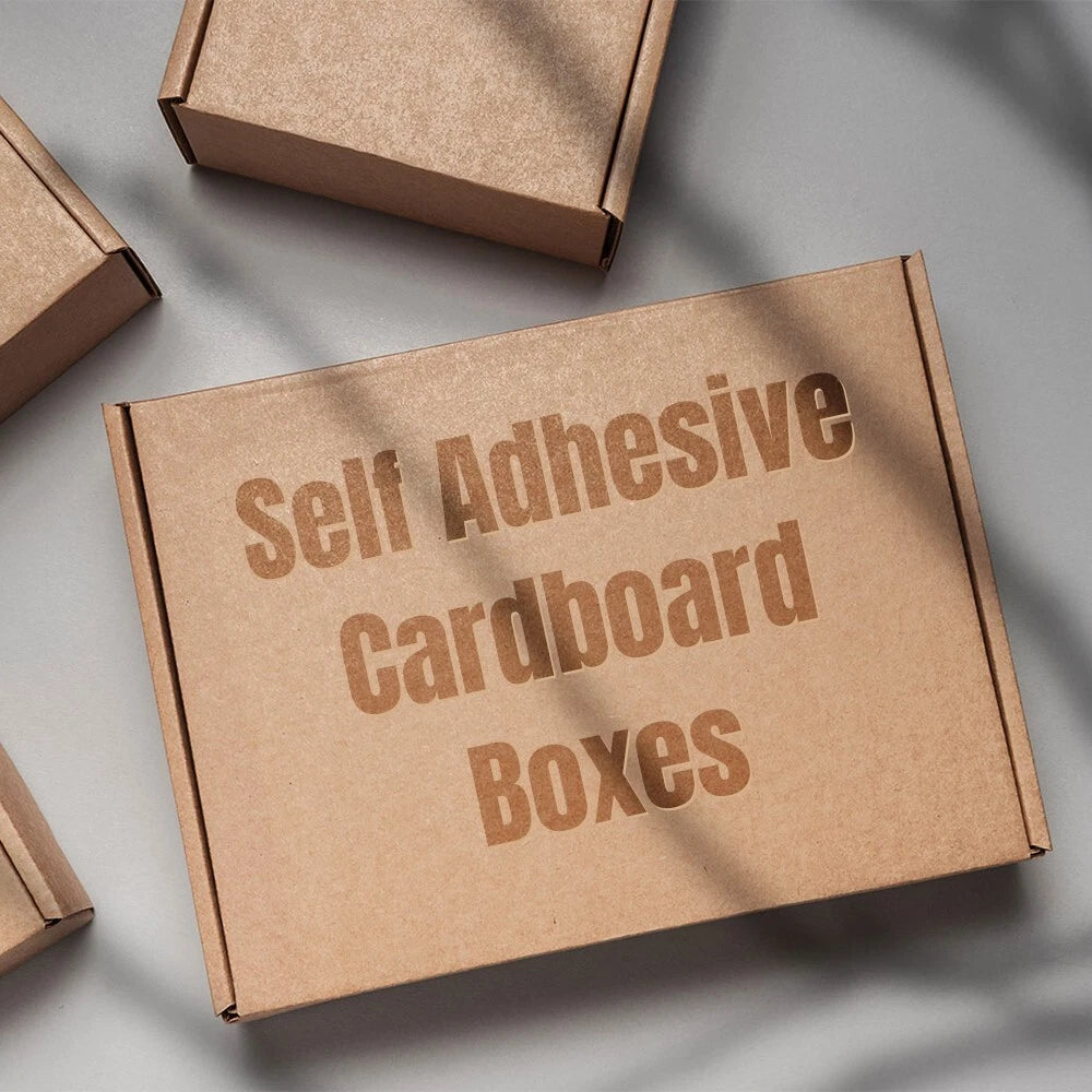 Corrugated Cardboard Boxes Self Adhesive Sticky Stripe Large Letter Box 10pcs