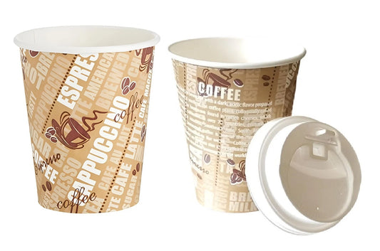 Disposable Coffee Paper Cups Restaurants Catering Supply - 8 / 10 / 12oz