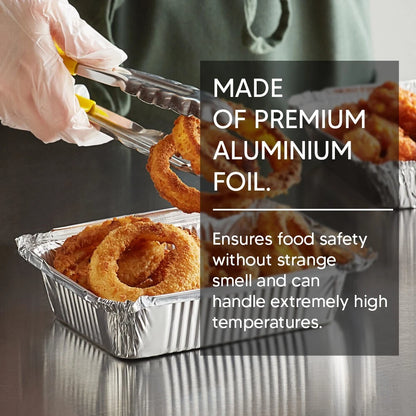 Aluminium Foil Food Container with Lid for Keep Food Fresh and Hot Long Time
