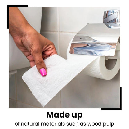 12 x Jumbo Toilet Tissue Paper Roll Absorbent Unscented 95mm x 120m 2ply