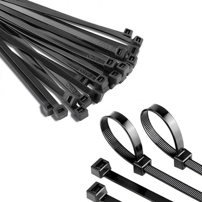 200 x Heavy Duty Zip Cable Tie Adjustable Black for Organize Cables 250 x 4.6mm