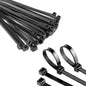 200 x Heavy Duty Zip Cable Tie Adjustable Black for Organize Cables 250 x 4.6mm