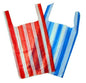 Plastic Vest Carrier Bags Striped Carry Bags for Supermarket
