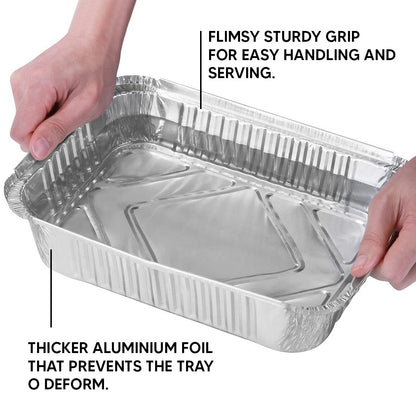 Aluminium Foil Food Container with Lid for Keep Food Fresh and Hot Long Time