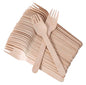 1000 x Biodegradable Wooden Forks Compostable Lightweight Wooden Cutlery Set
