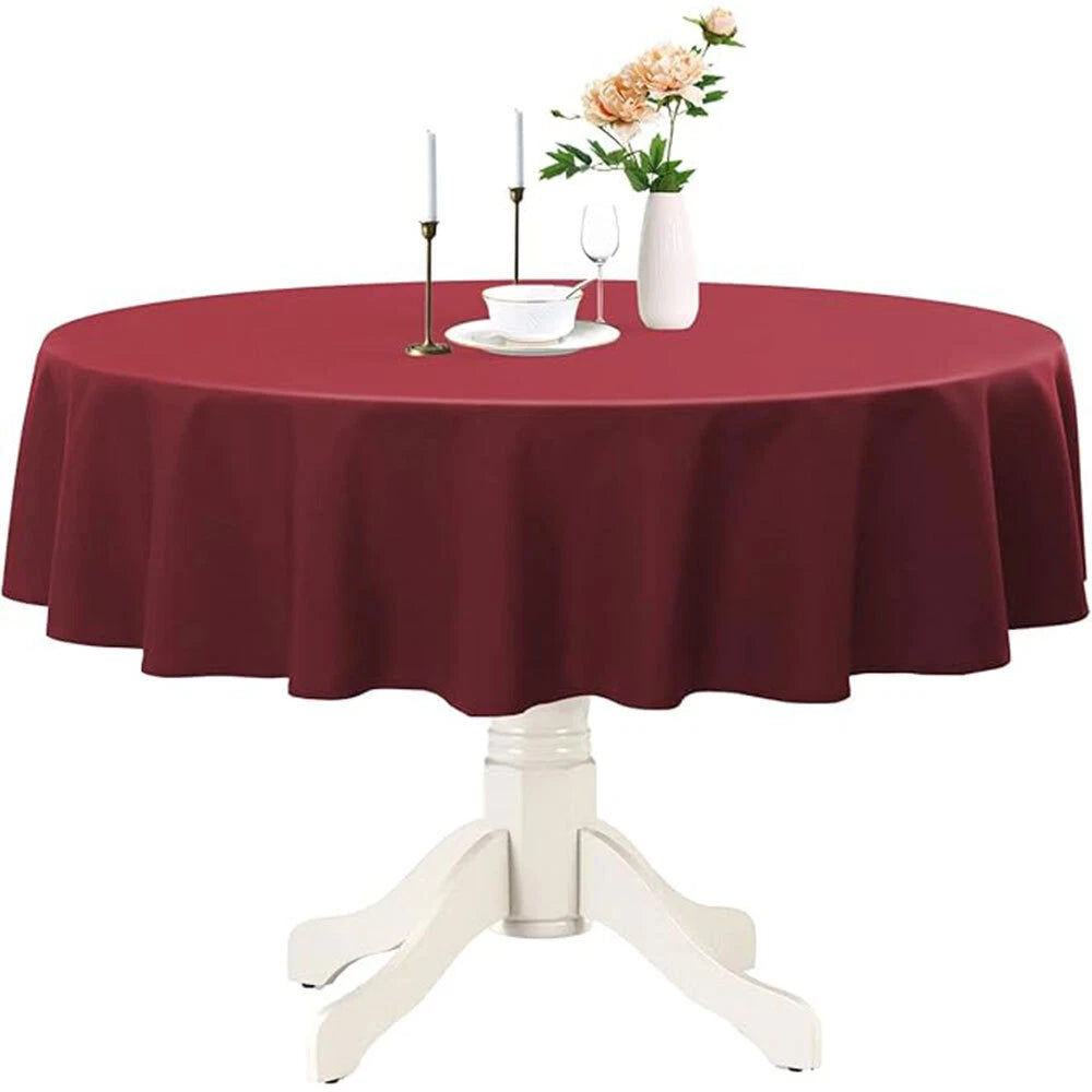 Plastic Table Cloth Reusable Waterproof Wipeable Table Protector Cover 84"