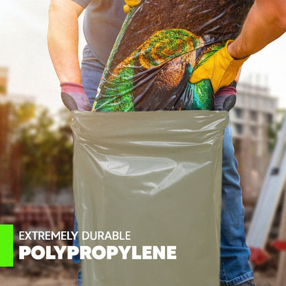 Heavy Duty Rubble Sacks Military Green Construction Builder Bags 36" x 48" 350 Gauge