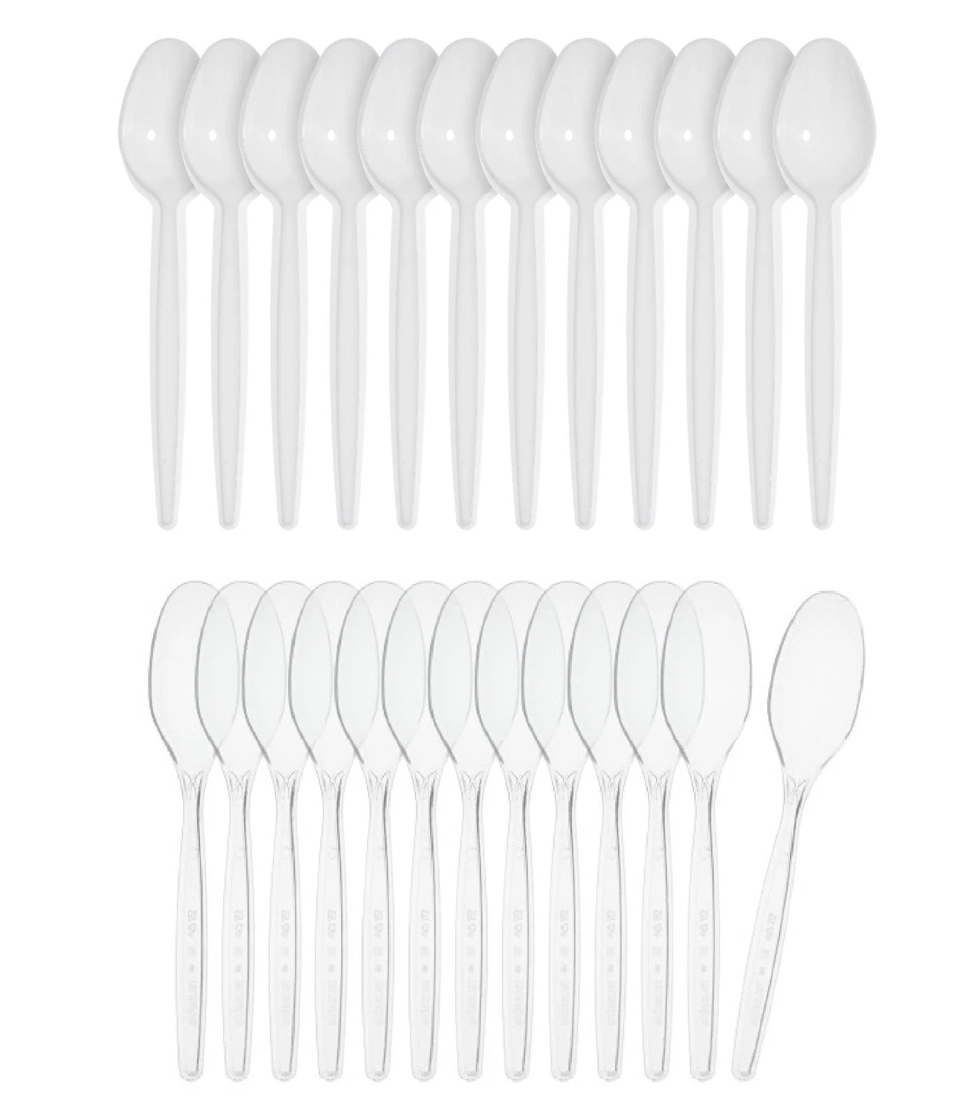 Small Plastic Tea Spoons Reusable Heavy Duty Catering Supply Weddings Parties