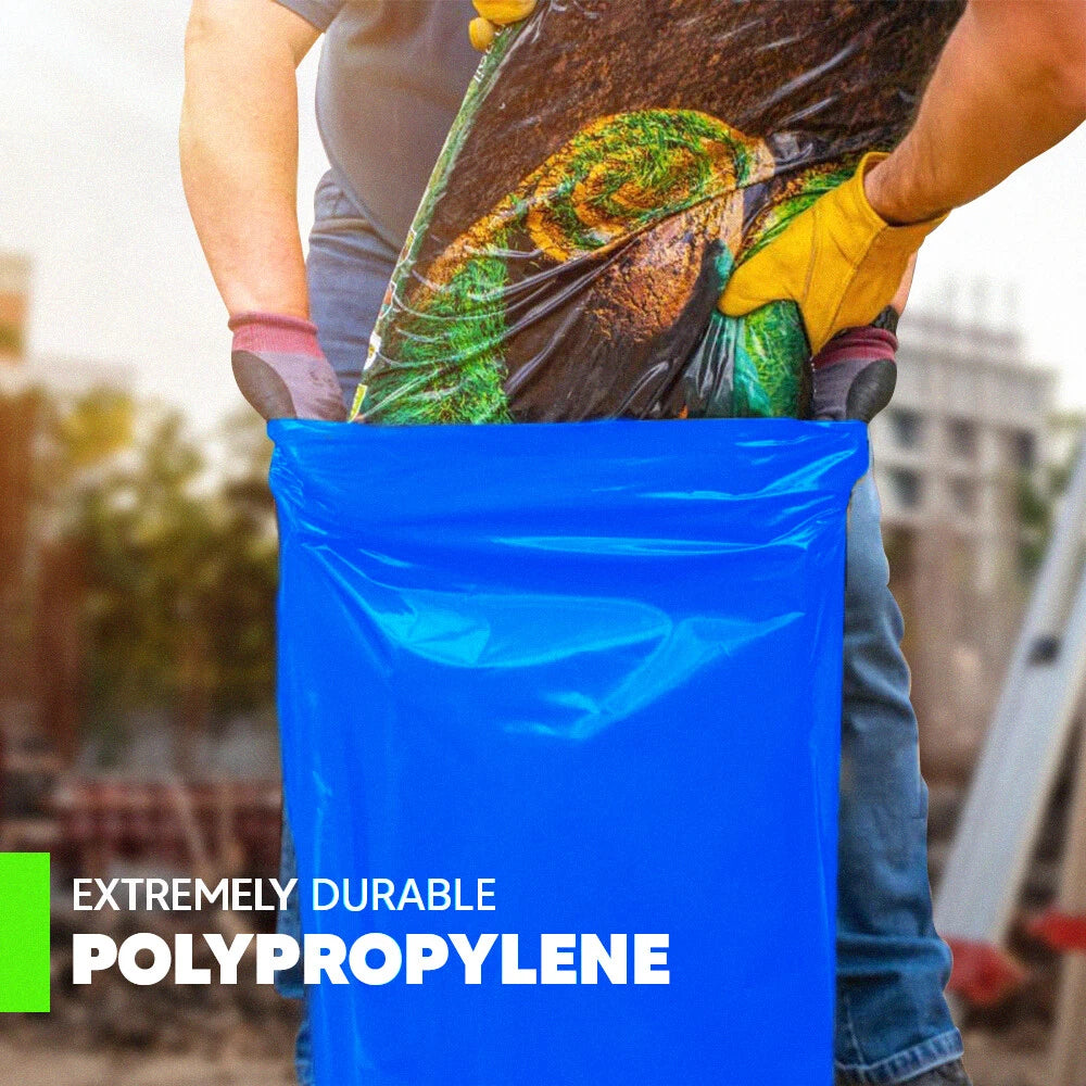 Heavy Duty Rubble Sacks Blue Construction Builder Bags 20" x 30" 400 Gauge