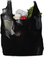 Vest Carrier Bags Biodegradable Black Supermarket Plastic Carry Bags - 11" x 17" x 21", 20mu