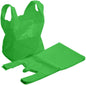 Vest Carrier Bags Biodegradable Green Supermarket Plastic Carry Bags - 11" x 17" x 21" , 18mu