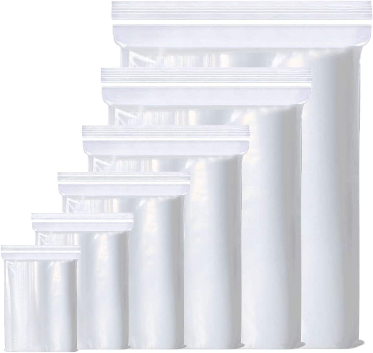 Polythene Clear Grip Seal Bags Resealable Press Seal Zip Bags for Small Parts Storage