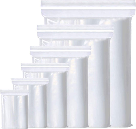 Polythene Clear Grip Seal Bags Resealable Press Seal Zip Bags for Small Parts Storage