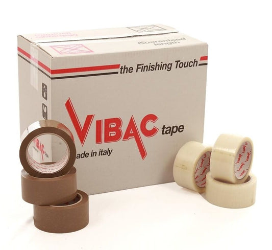 Vibac Parcel Packaging Tape Brown Clear Parcel Tape - 48mm x 66m