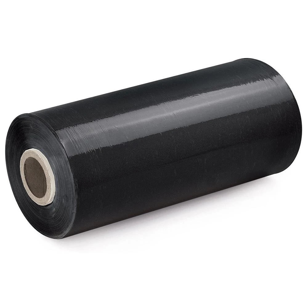 Machine Pallet Wrap Black Industrial Big Stretch Shrink Wrap Roll - 500mm x 1500m, 23mu