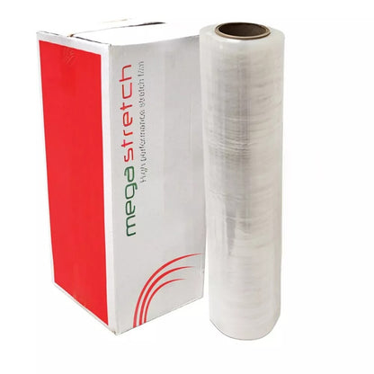 Venuscello 500mm x 300m Pallet Wrap – Mega Stretch Shrink Wrap Roll | Clear Non-Extended Core 17mu Cling Film | Waterproof & Tear-Resistant for Secure Industrial Packaging & House Moving
