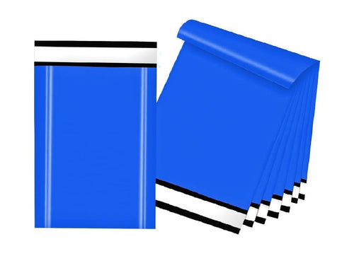 12" x 16" Blue Polythene Mailing Bags – Self-Seal Postal & Parcel Delivery Mailers, Lightweight & Tear-Resistant