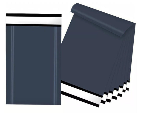 Misprinted Mailing Bags Self Seal Dark Grey Polythene Parcel Shipping Bags - 8" x 12"