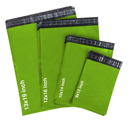 Polythene Mailing Bags Self Seal Carnival Green Postage Shipping Mailers - All Sizes