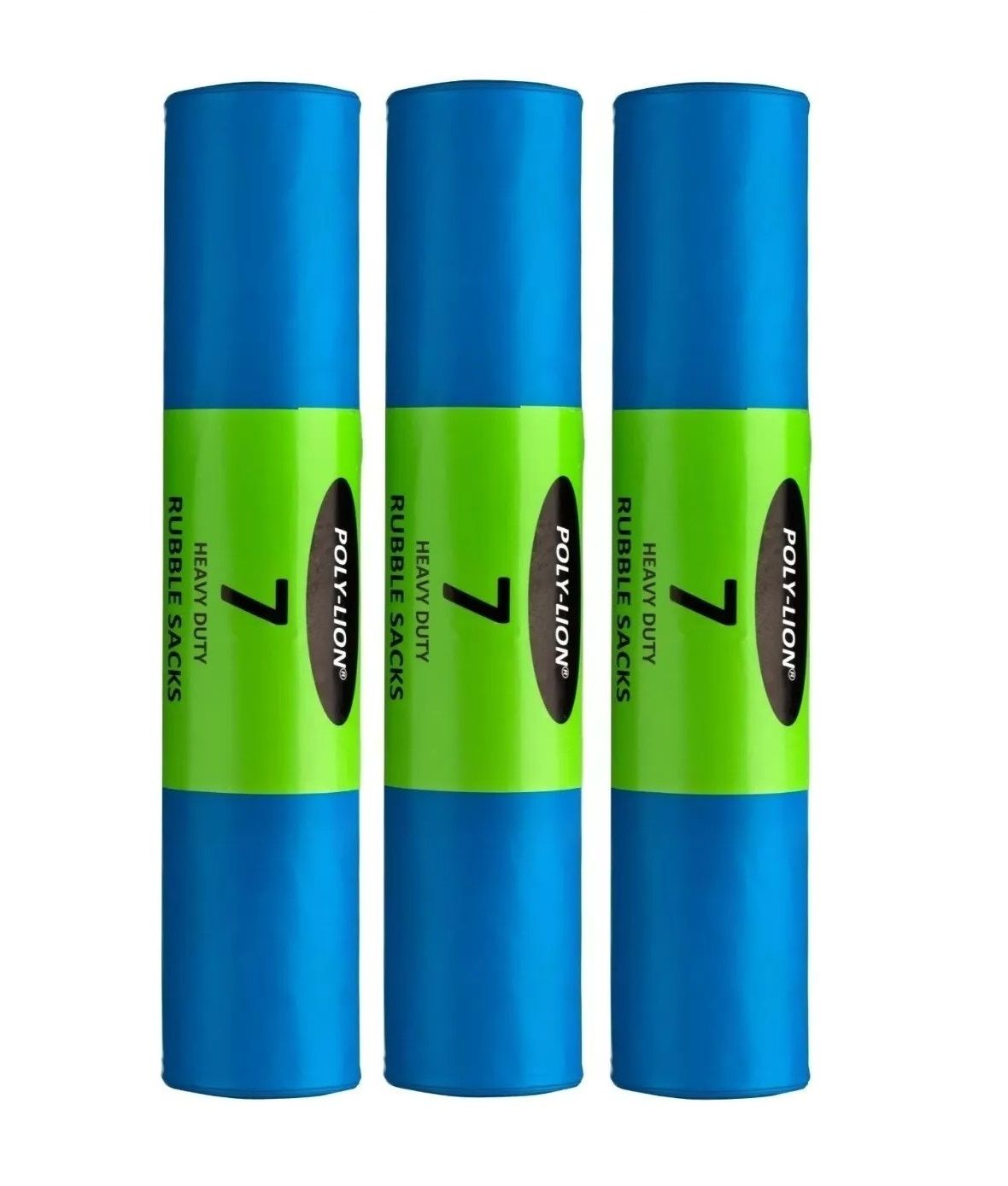 Heavy Duty Rubble Sacks Blue Builder Bags (7 Bags per Roll) - 20