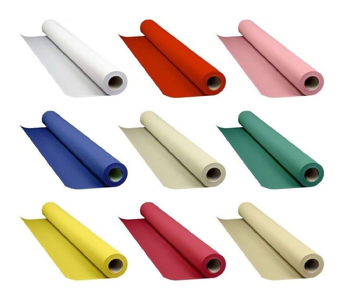 Assorted Paper Banquet Roll Banqueting Table Cloth - 25m x 1.14m