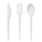 Heavy Duty Reusable Cutlery White Plastic Forks, Spoons, Knives  (Tithe)