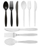 Heavy Duty Reusable Mix Cutlery Set Spoons, Forks & Knives (Tithe)
