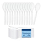 Clear Plastic Reusable Heavy Duty Small Tea Spoons