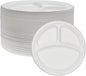 3 Compartment Plastic Plates Reusable Plastic Dinner Section Plate - 10" (26cm)