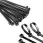 200 x Black Cable Tie Adjustable Heavy Duty Zip Ties - 250 x 4.6mm