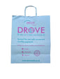 300 x Paper Bags with Rope Handle White Drove Misprinted Bags 33cm x 26cm x 12cm